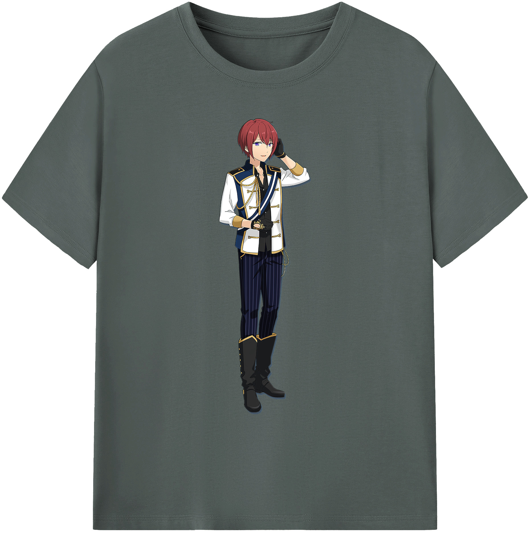 （画像用） あんさんぶるスターズ! Ensemble Stars 綿100％ メンズ半袖Tシャツ｜肌触りやわらか＆通気性